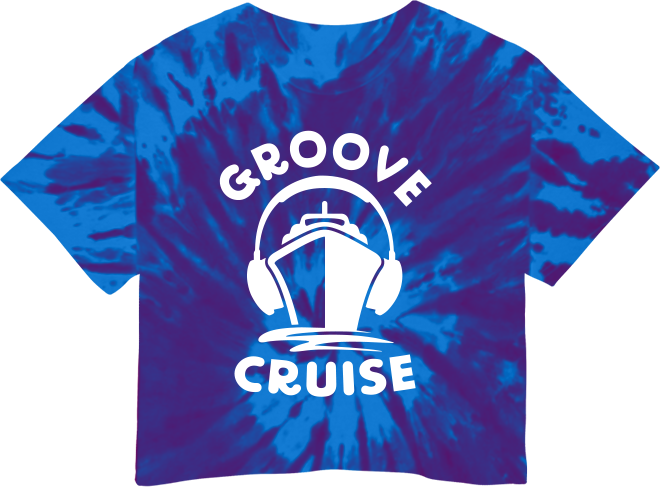 Groove Cruise Ocean Blue Womans Crop Tye Dye